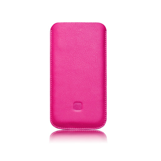 iPhone Sleeve aus neonpinkem Leder